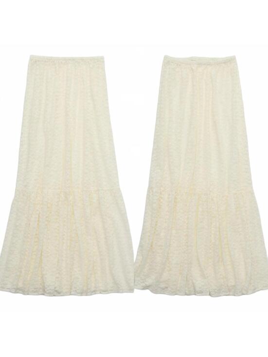 AE Aerie Tiered Lace Maxi Skirt American Eagle True NWT Soft Muslin Medium - Picture 3 of 4